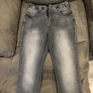 Grey was detailed denim